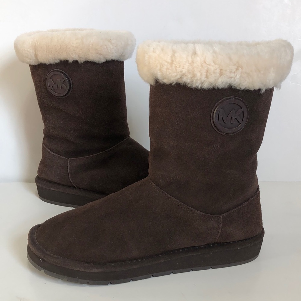 michael kors shearling boots